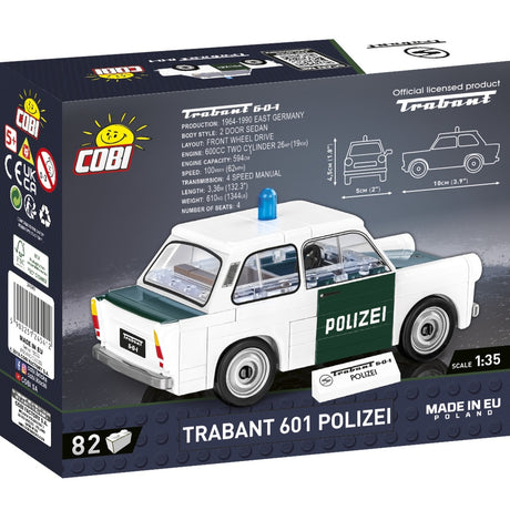 Cobi youngtimer collection - trabant 601 polizei constructiespeelgoed (schaal 1:35)