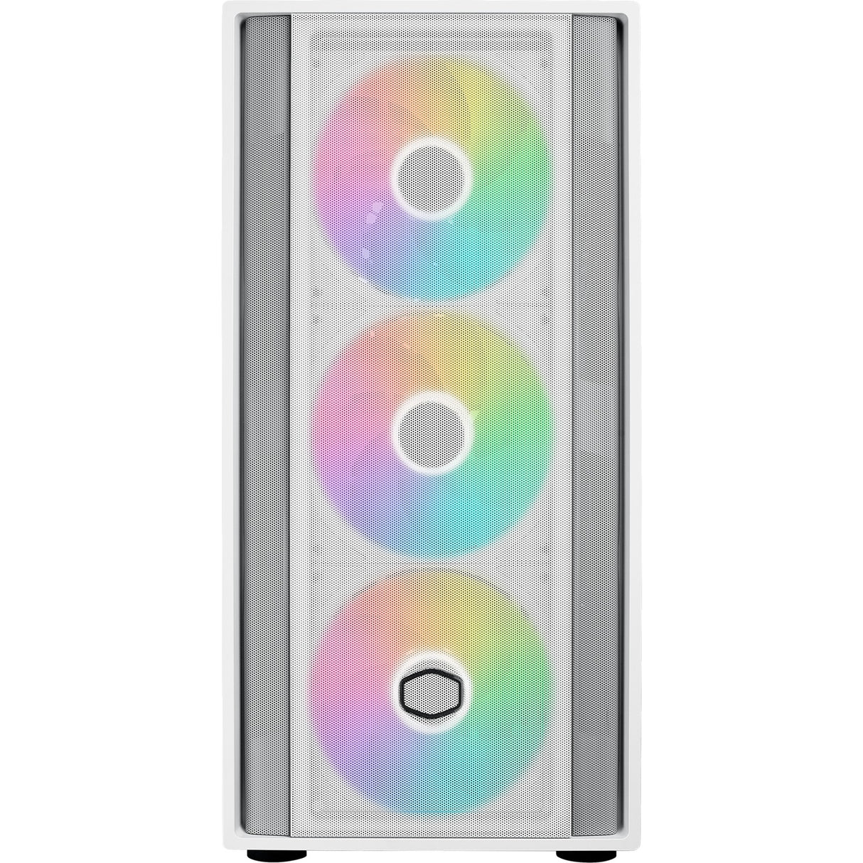 Cooler master masterbox 600 midi tower behuizing (wit | 2x usb-a | 1x usb-c | rgb | tempered glass)
