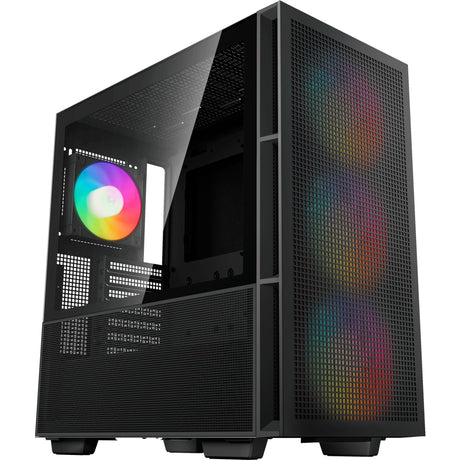 Deepcool ch560 midi tower behuizing (zwart | 1x usb-a | 1x usb-c | rgb | window)