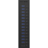 Icy box ib-ac6113 usb-hub (zwart, 13x usb 3.0, 1x usb oplaadpoort)