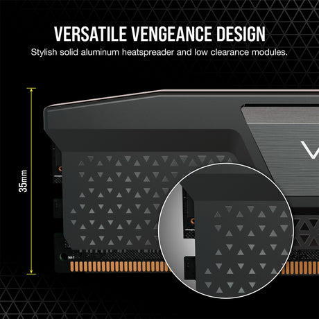 Corsair vengeance 32 gb ddr5-6000 (2x 16 gb) werkgeheugen (zwart, cmk32gx5m2b6000c30, xmp 3.0)