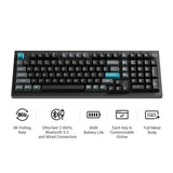 Keychron q5 ultra-m3 8k wireless custom mechanical keyboard (wit, us lay-out (qwerty), silk pom red, 96%, rgb, hot swap, 8k, 2.4 ghz | bluetooth 5.2 | usb-c)