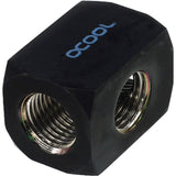 Alphacool hf aansluitingsterminal tee t-stuk rond g1 4 (zwart)