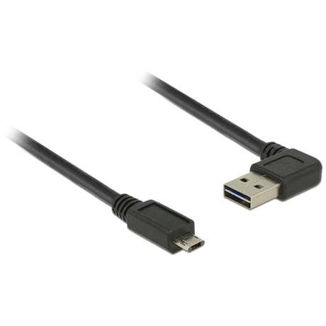 Delock easy-usb-a 2.0 male > easy-usb micro-usb-b 2.0 male kabel (zwart, 1 meter)