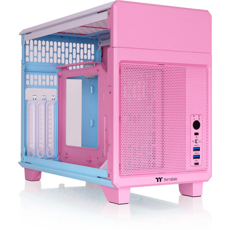 Thermaltake tr100 bubble pink mini tower behuizing (pink | 2x usb-a | 1x usb-c)
