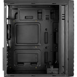 Aerocool streak midi tower behuizing (zwart | 3x usb-a | rgb | window)
