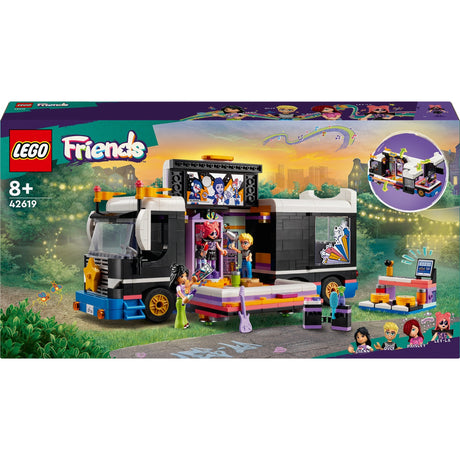 Lego friends - toerbus van popster constructiespeelgoed (42619)