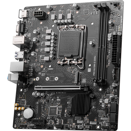 Msi pro h610m-e ddr4 socket 1700 moederbord (zwart, gb-lan, sound, µatx)