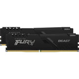 Kingston fury beast 16 gb ddr4-3600 (2x 8 gb) werkgeheugen (zwart, kf436c17bbk2 16, xmp 2.0)