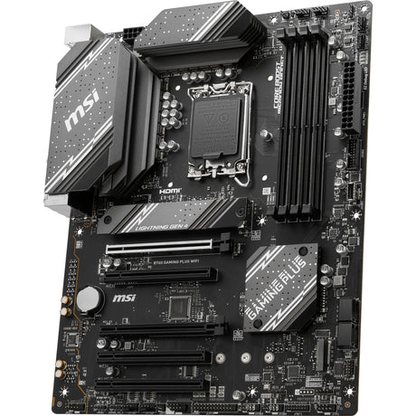 Msi b760 gaming plus wifi socket 1700 moederbord (grijs zwart, raid, 2.5gb-lan, wi-fi 6e, bt, sound, atx)