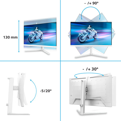 Philips evnia 6000 27m2n6501l 00 26.5 gaming monitor (wit, 2x hdmi, displayport, 2x usb-a, usb-b, 240 hz)