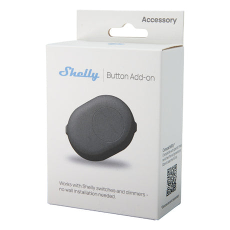 Shelly button add-on schakelaar (zwart)