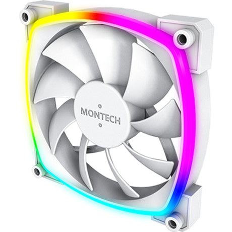 Montech ax120 fan pwm 3-pack rgb case fans (wit, 3 stuks, 120 x 120 x 25 mm)