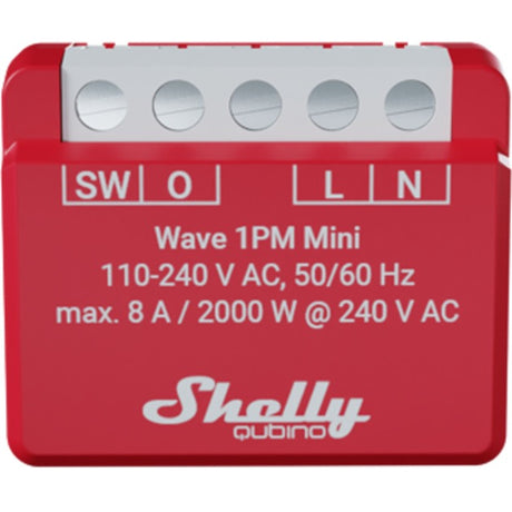 Shelly qubino wave 1pm mini schakel-meetactor z-wave