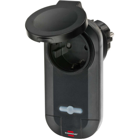 Brennenstuhl draadloze schakelaarset rc ce1 0201, 2 draadloze stopcontacten (buiten ip44, met handzender en hogere contactberscherming) zwart