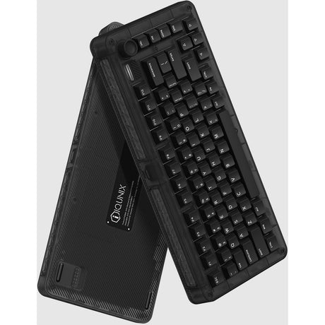Iqunix zx75 dark side wireless mechanical keyboard (zwart, us lay-out (qwerty), cherry mx brown, 75%, rgb leds, hot-swappable, double-shot pbt, 2.4ghz | bluetooth 5.1 | usb-c)