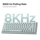 Keychron q16 he 8k magnetic switch keyboard (blauw, us lay-out (qwerty), ultra-fast lime, 65%, rgb, hot swap, 8k)