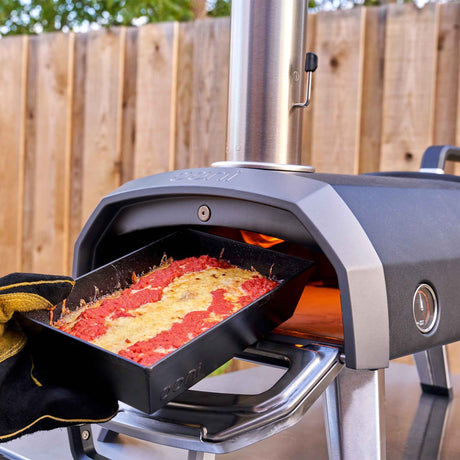 Ooni detroit style pizza pan medium (32cm x 24cm) bakvorm (grijs zilver, incl. deksel)