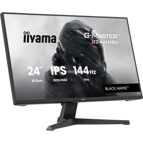 Iiyama g-master black hawk g2441hsu-b1 23.8 gaming monitor (zwart, 1x displayport, 1x hdmi, 2x usb-a, 144 hz)