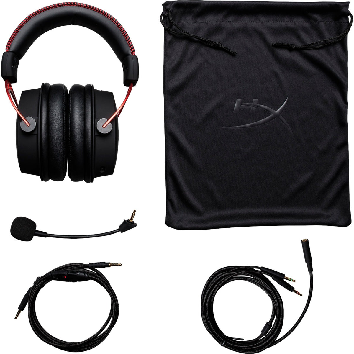 Hyperx cloud alpha pro over-ear gaming headset (zwart rood, pc, playstation 4, xbox one)