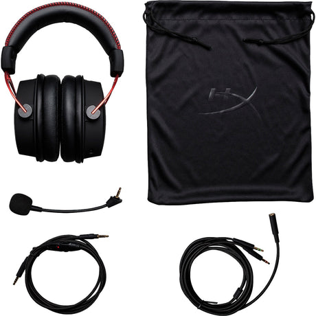 Hyperx cloud alpha pro over-ear gaming headset (zwart rood, pc, playstation 4, xbox one)