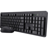 Trust ody ii stille draadloze toetsenbord- en muisset desktopset (zwart, us lay-out (qwerty), membraan, 100%, 800 dpi - 1.600 dpi)