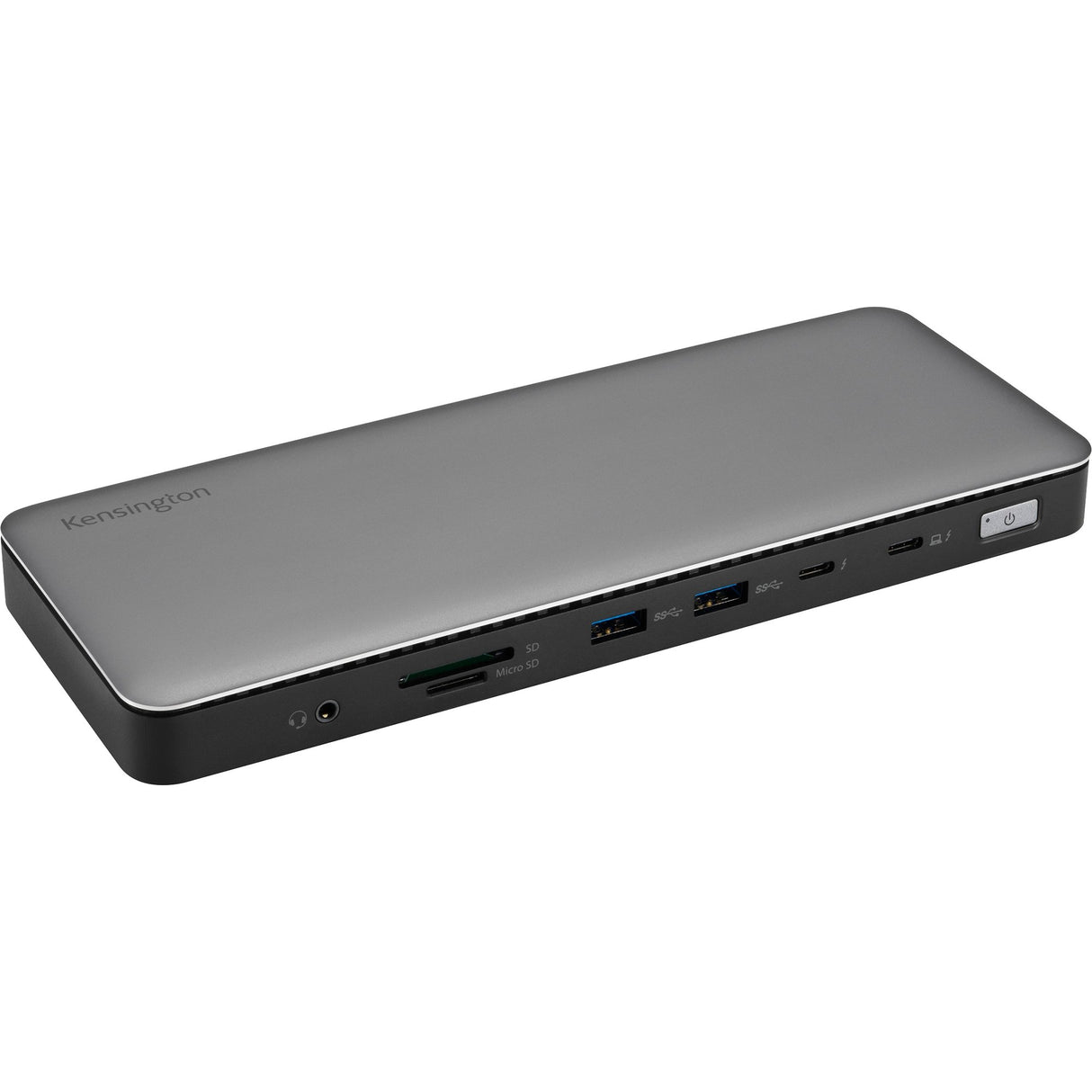 Kensington sd5760t dockingstation (zilver zwart, thunderbolt 4, usb-c, usb-a, hdmi, pd)