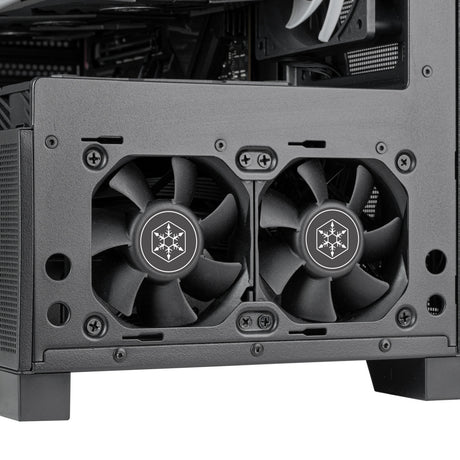 Silverstone lucid 05 mini tower behuizing (zwart | 2x usb-a | 1x usb-c | rgb | tempered glass)