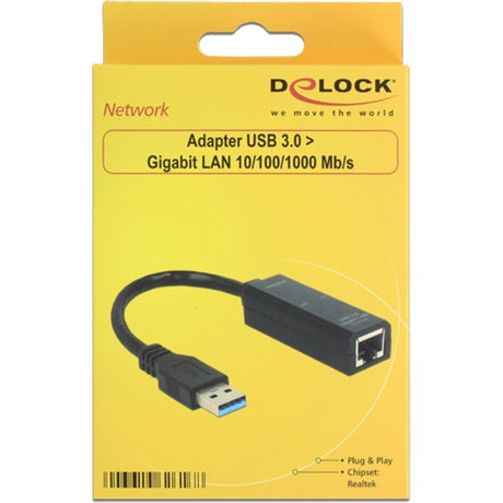 Delock adapter usb 3.0 > gigabit lan (zwart, 62616)