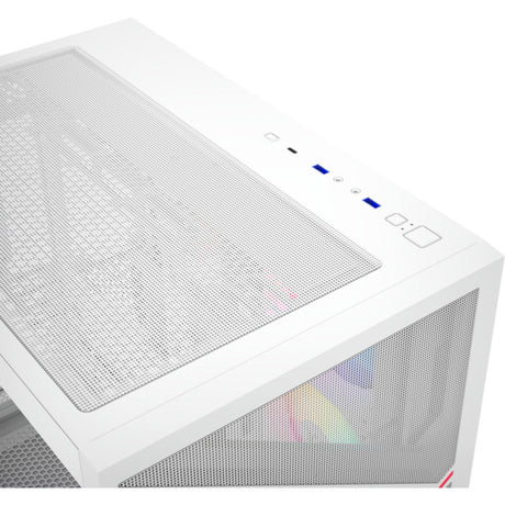 Xyz pc gear qubex midi tower behuizing (wit | 2x usb-a | 1x usb-c | tempered glass)