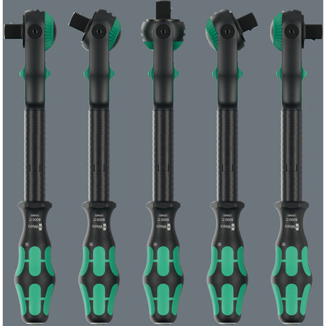 Wera 8000 c black edition zyklop speed ratel met 1 2 aandrijving (zwart groen)