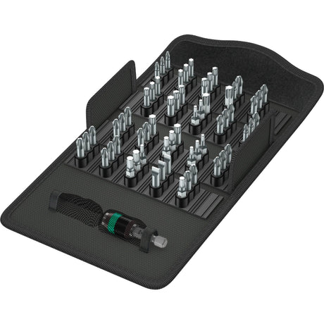 Wera bit-safe 61 universal 1, 61‑delig bitset (zwart groen)