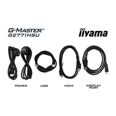 Iiyama g-master red eagle g2771hsu-b1 27 gaming monitor (zwart, 2x hdmi, displayport, usb-a, usb-c, 240 hz)
