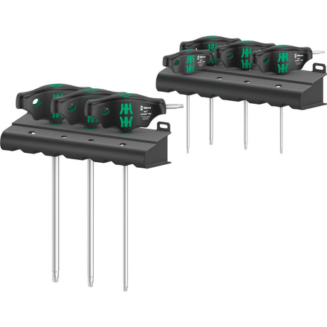 Wera 467 7 torx hf-set 1 kruiskopschroevendraaier + rek, 7 stuks (zwart groen, met holdingfunctie)