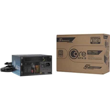 Seasonic core gc-750 atx 3.1 750 watt voeding (zwart, 1x 12v-2x6, 2x pcie)