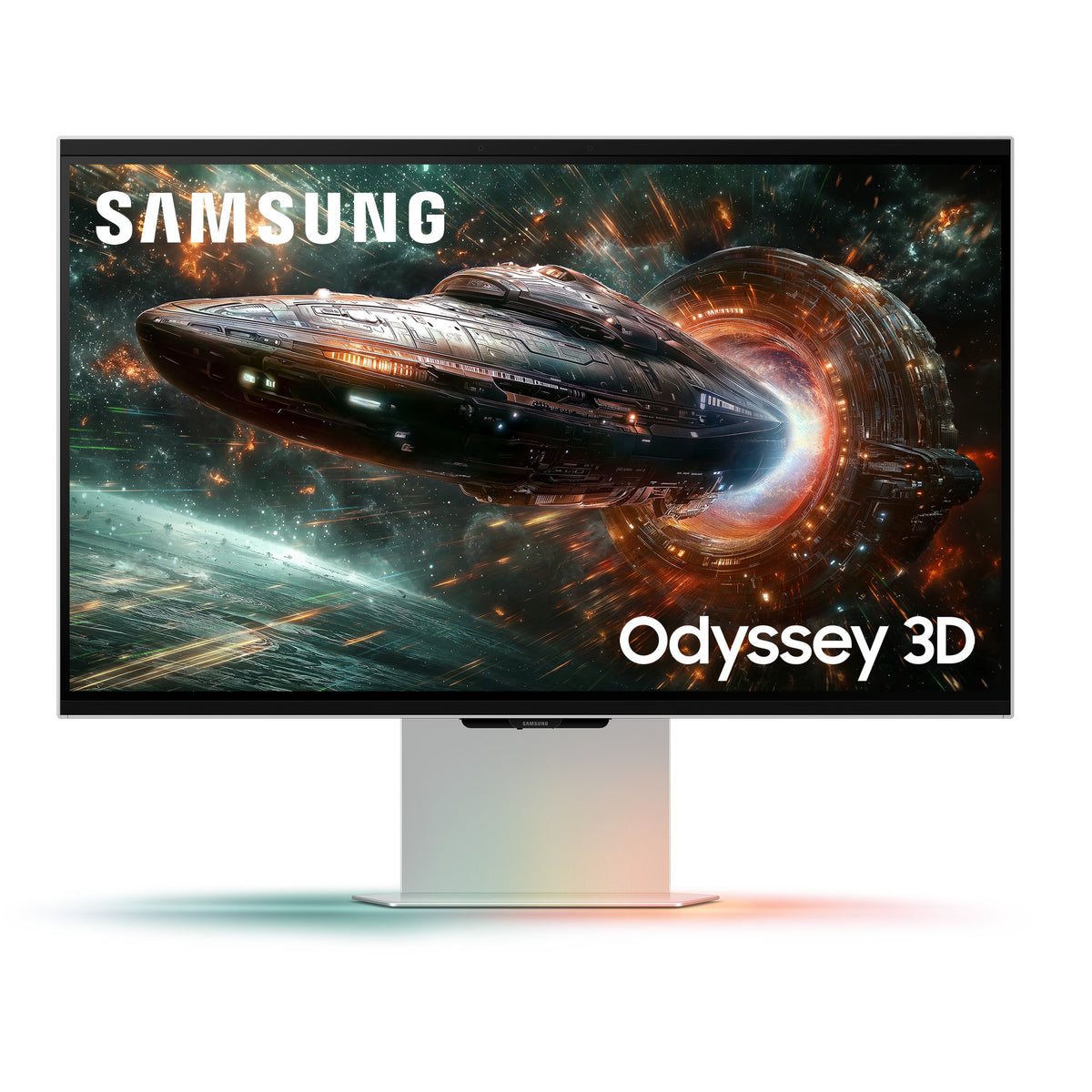 Samsung odyssey 3d g90xf 27 4k ultra hd gaming monitor (zilver, 1x displayport, 2x hdmi, 2x usb-a, 165 hz)