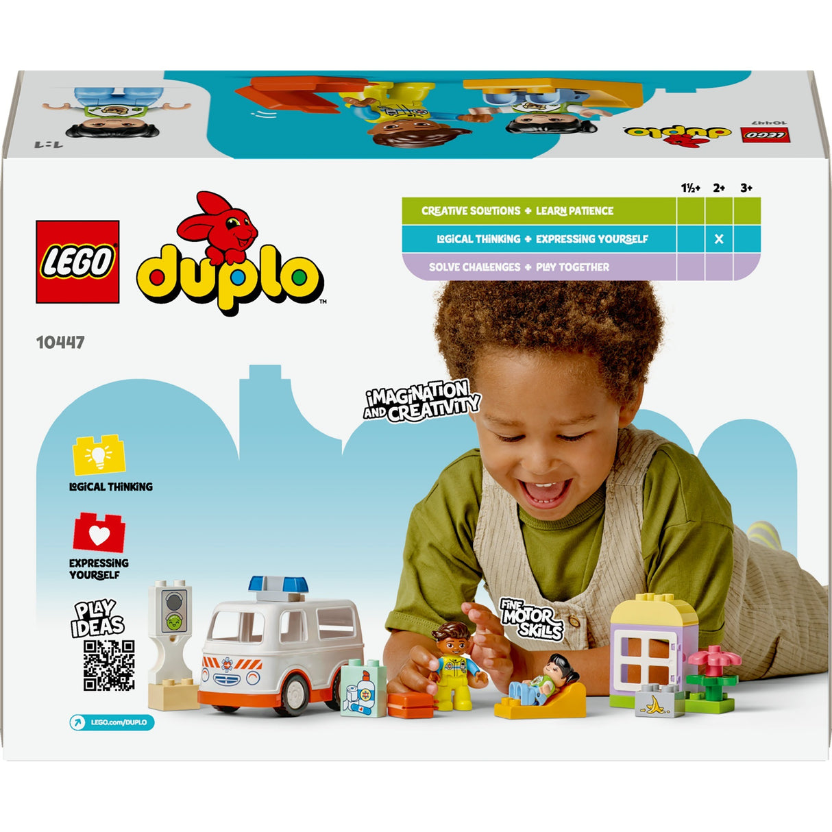 Lego duplo ambulance met chauffeur voor fantasiespel - 10447