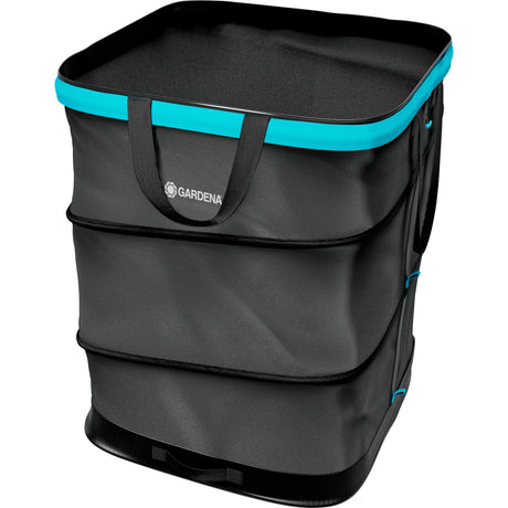 Gardena tuinafvalzak pop-up rechthoekig, maat l (zwart turquoise, tot 220 liter)