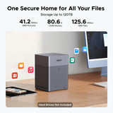 Ugreen nasync dh4300 plus (grijs, 1x 2,5gbe, hdmi, usb-c)