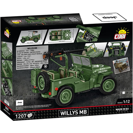 Cobi historical collection - willys mb constructiespeelgoed (schaal 1:12)