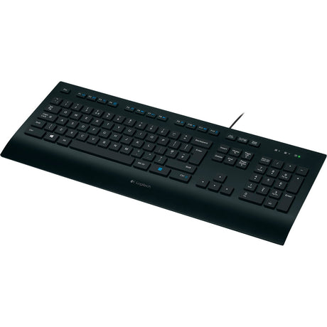 Logitech k280e toetsenbord (zwart, eu lay-out (qwerty), rubberdome)