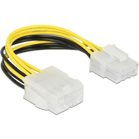 Delock verlengkabel power 8 pin eps male > female (zwart geel, 0,15 meter)