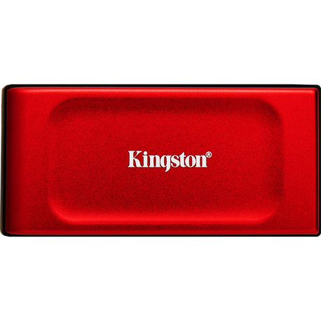 Kingston xs1000 portable 1 tb externe ssd (rood zwart, sxs1000r 1000g, usb-a 3.2 (10 gbit s))