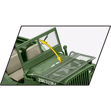 Cobi historical collection - willys mb constructiespeelgoed (schaal 1:12)
