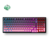 Mchose g98 pro black pink cabbage tofu v2 wireless tri-mode custom mechanical rgb gaming toetsenbord (zwart, us lay-out (qwerty), ktt cabbage tofu v2, rgb, hot swap, side engraved pbt, draadloos | bluetooth | usb-c)