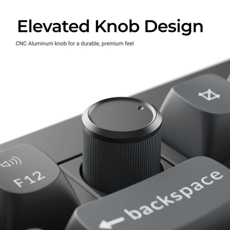 Keychron v6 ultra 8k wireless custom mechanical keyboard (zwart, us lay-out (qwerty), silk pom banana, 100%, rgb, hot swap, 2.4 ghz | bluetooth 5.3 | usb-c)