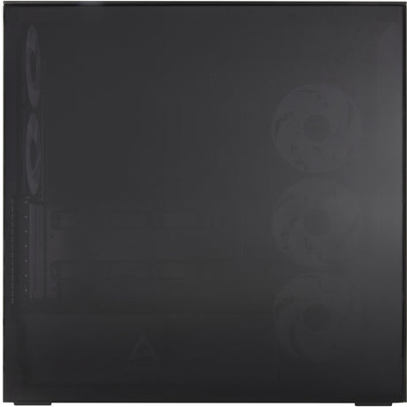Arctic xtender midi tower behuizing (zwart (mat) | 2x usb-a | 1x usb-c | rgb | tempered glass)