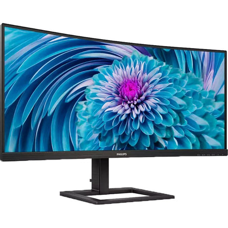 Philips 346e2cuae 00 34 curved ultrawide monitor (zwart, 1x displayport, 1x hdmi, 1x usb-c, 4x usb-a)