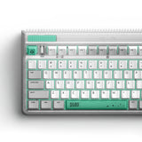 Iqunix og80 wormhole wireless mechanical keyboard (grijs, us lay-out (qwerty), cherry mx red, 80% (tkl), rgb leds, hot-swappable, pbt, 2.4ghz | bluetooth 5.1 | usb-c)