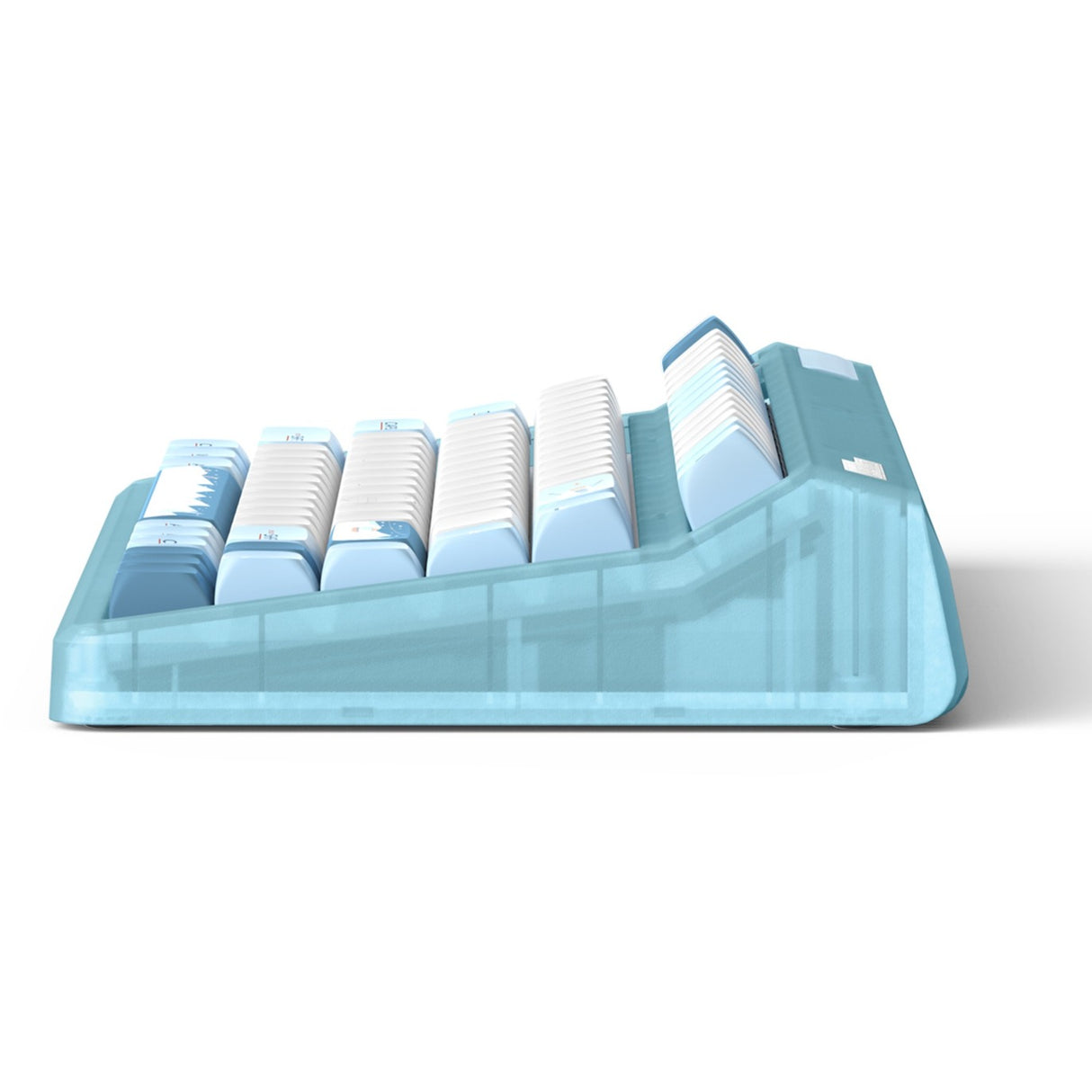 Iqunix og80 wintertide wireless mechanical keyboard (lichtblauw, us lay-out (qwerty), iqunix moonstone turbo, 80% (tkl), rgb leds, hot-swappable, pbt, 2.4ghz | bluetooth 5.1 | usb-c)